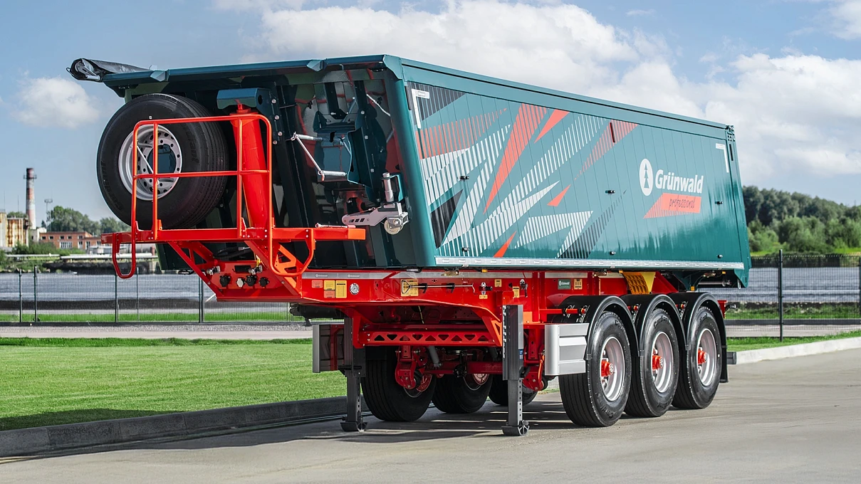 Стальной самосвальный полуприцеп Gr.T27 SH