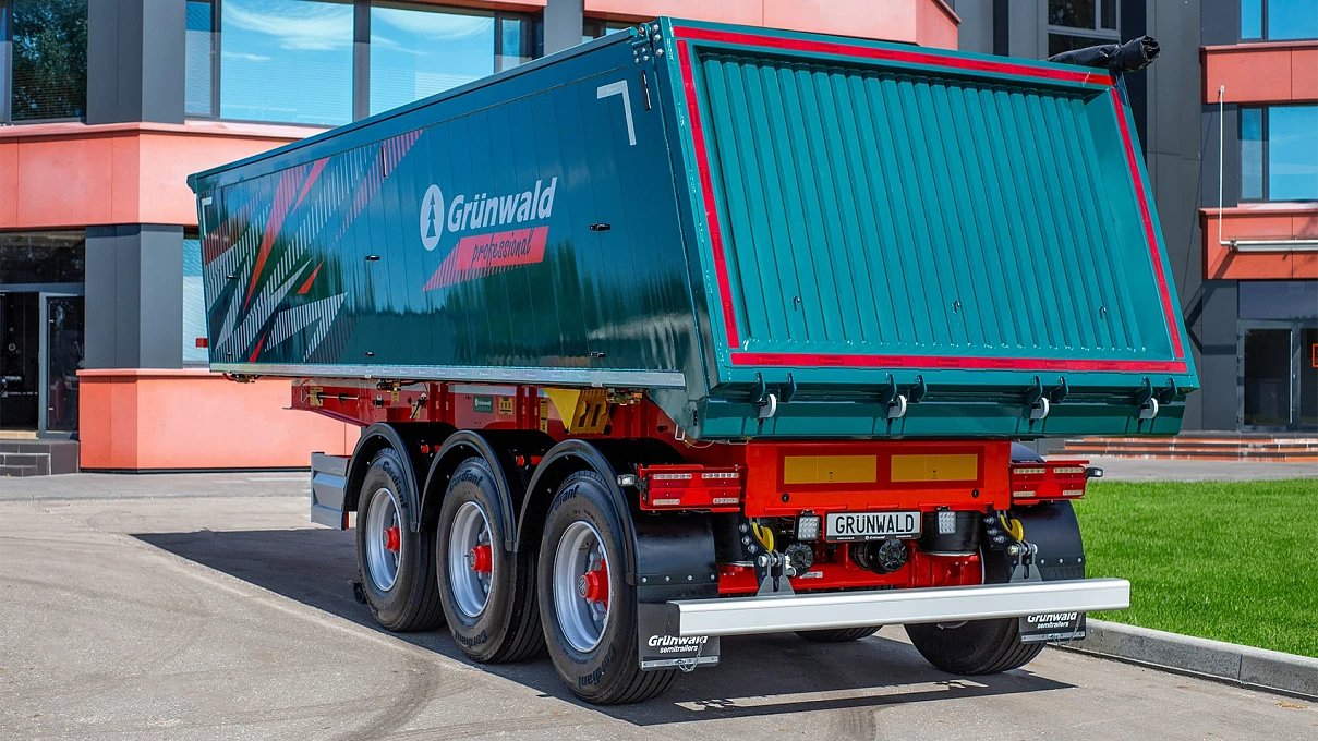 Стальной самосвальный полуприцеп Gr.T27 SH