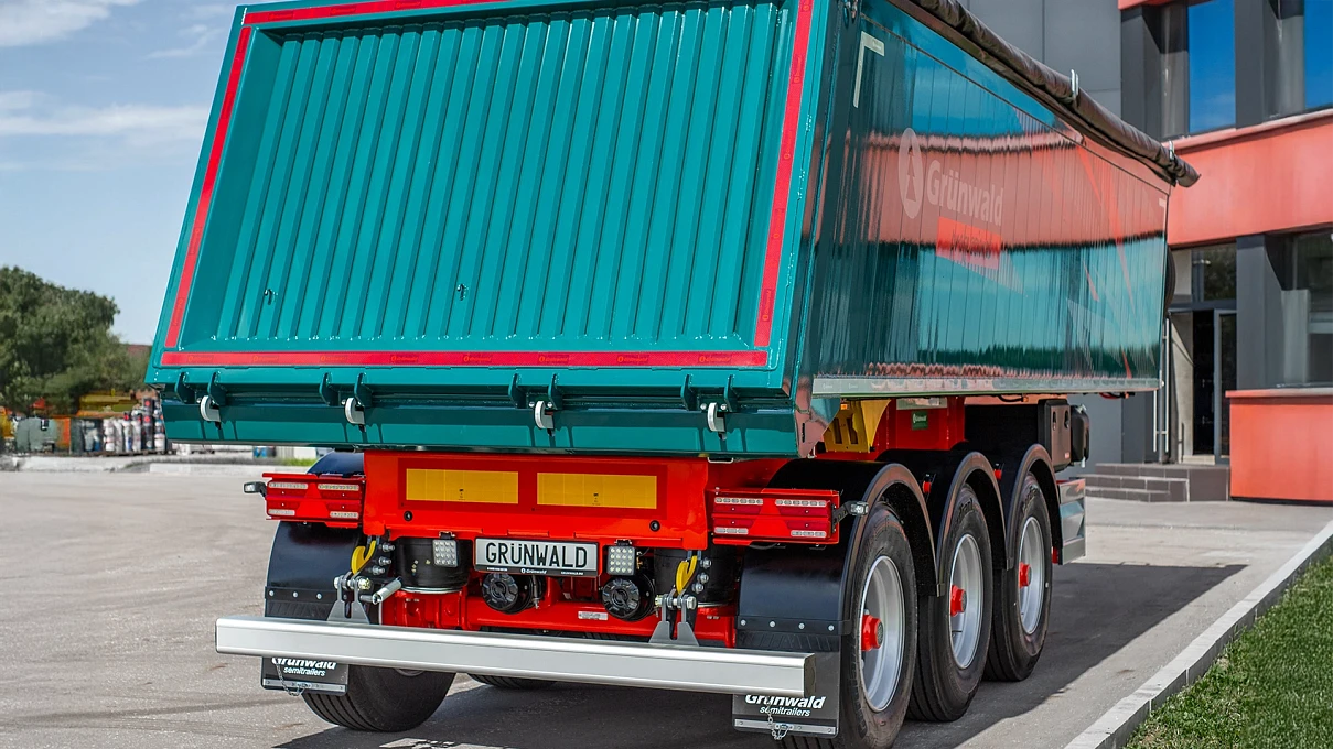 Стальной самосвальный полуприцеп Gr.T27 SH